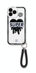 Super Wealthy Streetwear Case with Wristlet Strap for iPhone
