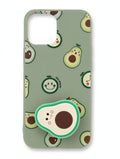 Cute Avocado Pop-Grip Silicone Case for iPhone