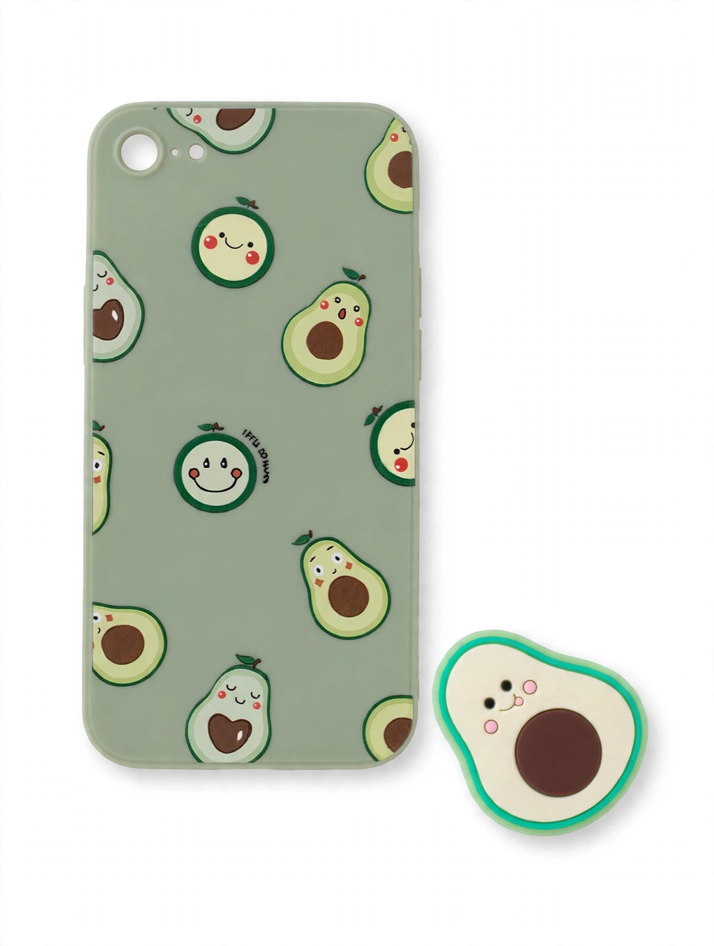 Cute Avocado Pop-Grip Silicone Case for iPhone