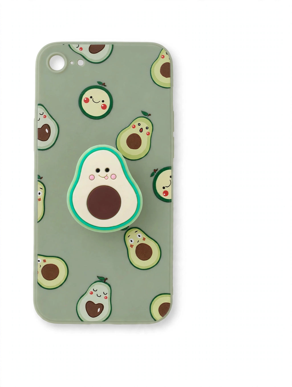 Cute Avocado Pop-Grip Silicone Case for iPhone