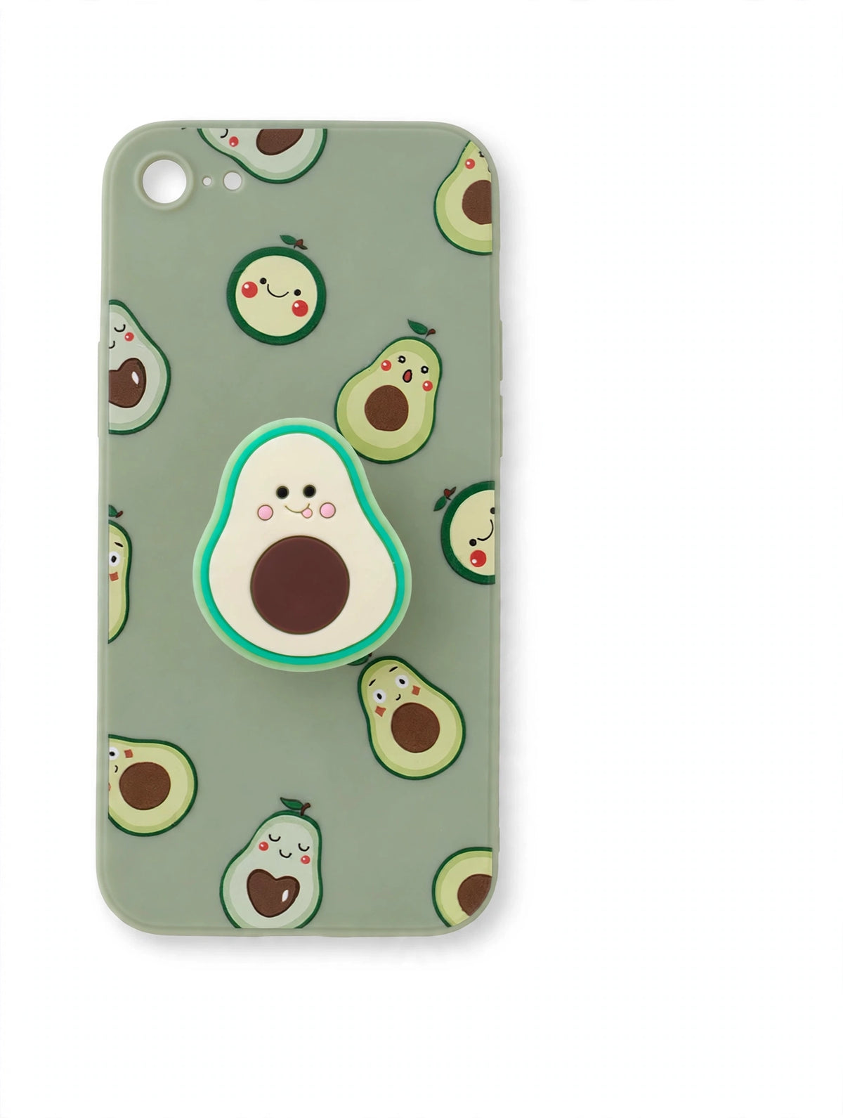 Cute Avocado Pop-Grip Silicone Case for iPhone
